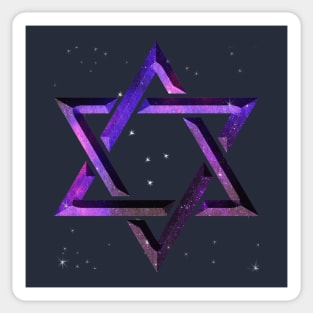 Purple Hexagram Sticker